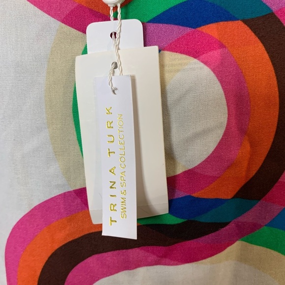 Trina Turk Kaleidoscope Caftan Swim Coverup, size XS.  NWT. - Picture 8 of 9